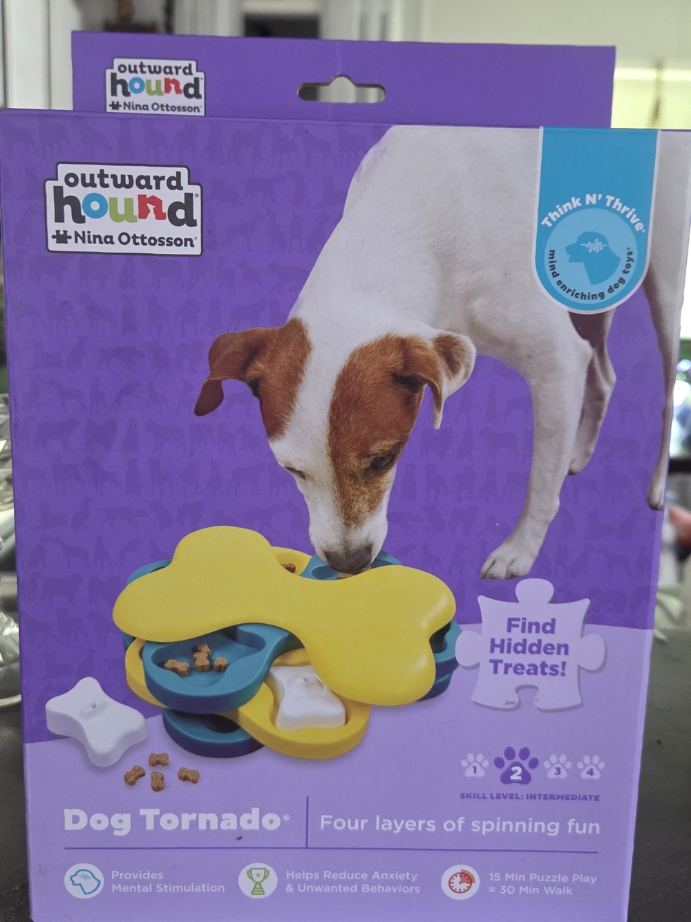 NEW Outward Hound Nina Ottosson Dog Tornado Interactive Treat Puzzle Level 2 Dog